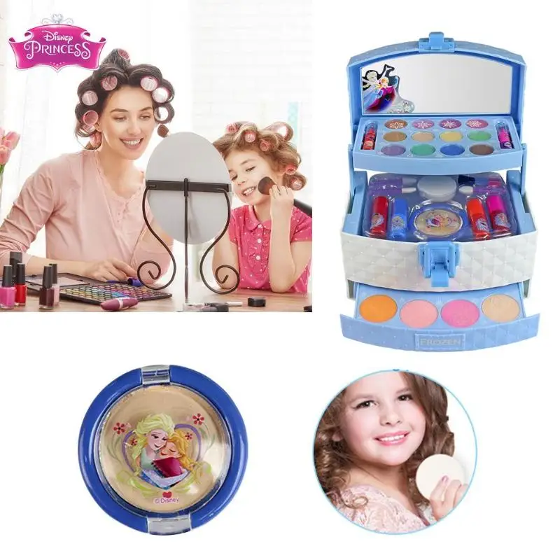 DISNEY Новорожденные девочки красота игрушки косметика макияж коробка нетоксичный чехол глаз оттеночная помада игрушки для детей рождественские подарки
