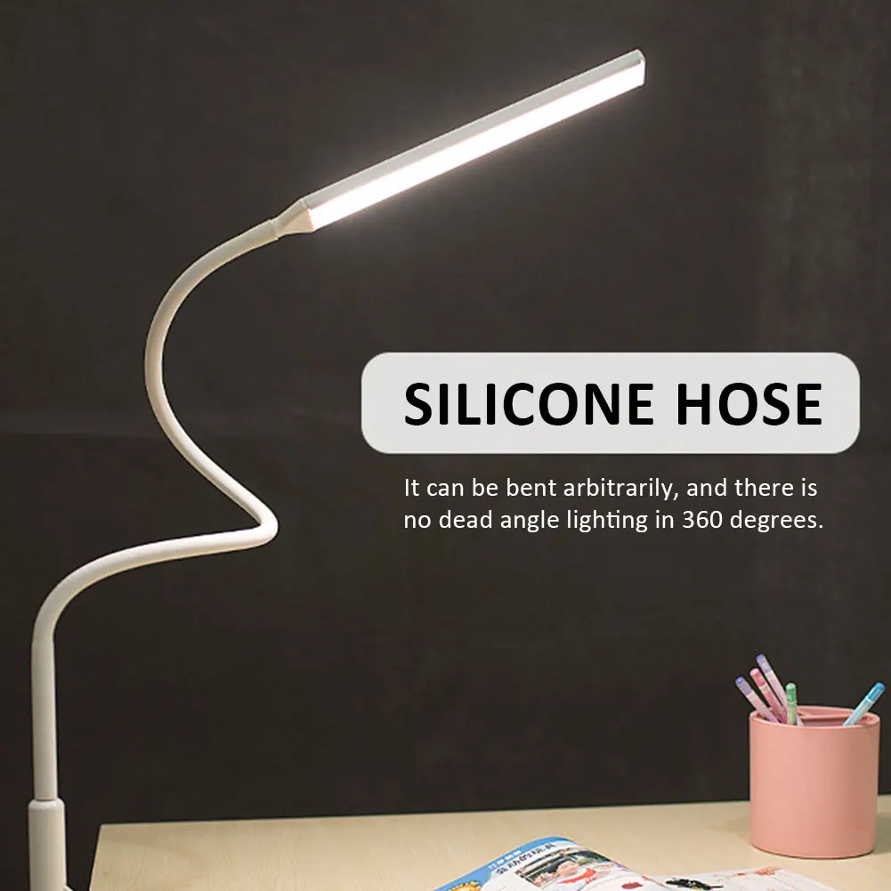 

Study Dormitory Clip On Home Bedroom Bedside Stepless Dimming Table Lamp Reading 64pcs LED Indoor Lighting Eye Caring Office