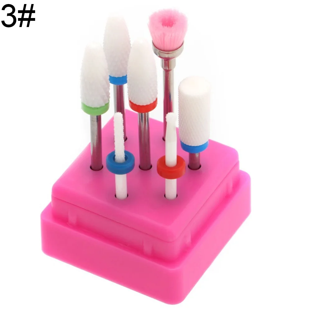 Ceramic Steel Alloy Grinding Dead Skin Removal Nail Art Drill Bit Brush Set Gel Remove | Красота и здоровье