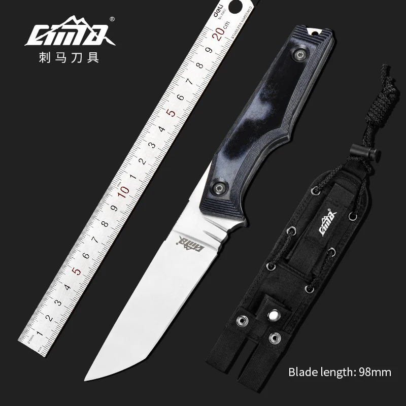 Стальной уличный сабля AUS-8 длинный стильный нож для самозащиты карманный с одним