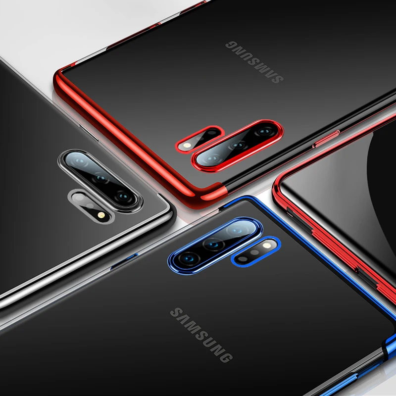 Для samsung Galaxy Note 10 Plus чехол Note10 3D Лазерное покрытие мягкий прозрачный для чехлы