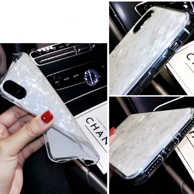 Роскошный Блестящий Модный мраморный чехол с раковиной для Apple iPhone 11 12 Pro X XR XS MAX 6 6s