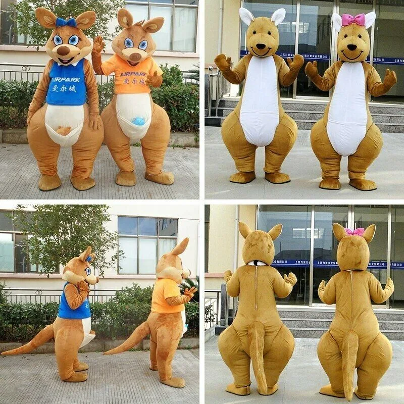 Костюм талисман кенгуру карнавальный пушистый костюм вечерние меховые костюмы с