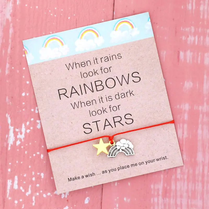 Вдохновляющий браслет желаний Радужный Браслет для женщин и мужчин подарок