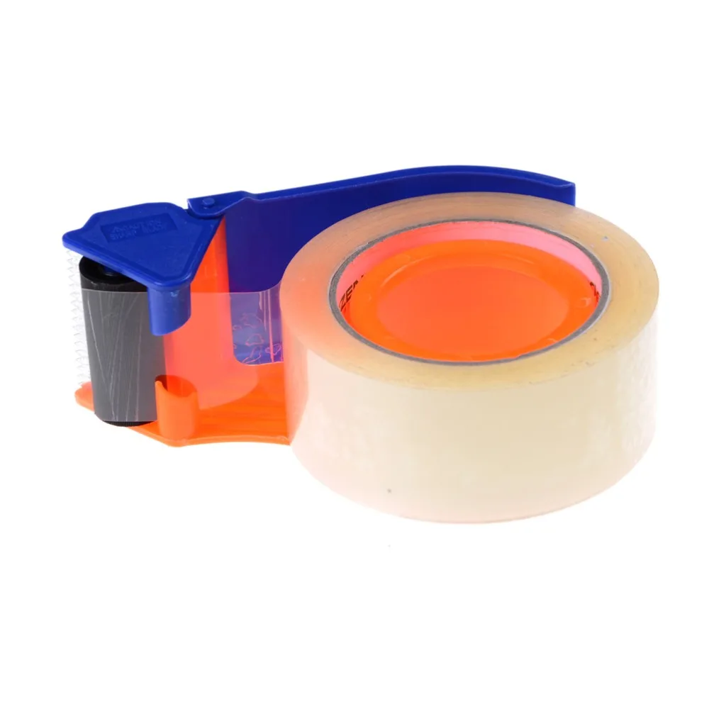 1pcs New Simple &ampPractical Sealing Packaging Parcel Plastic Roller 2" Width Tape Cutter Dispenser |