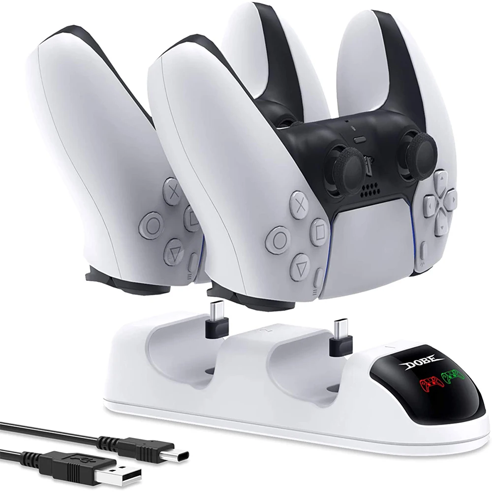 

Charger for PS5 Controller Charging Station for PS5 Playstation 5 Wireless Controllers Dual USB Fast Charger