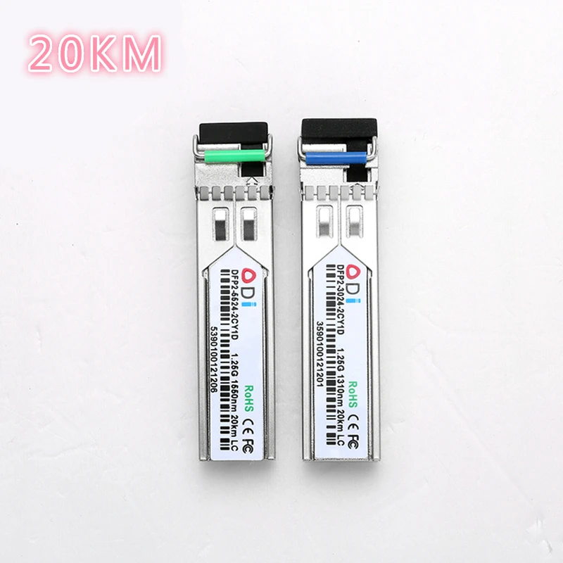 SFP Module for OLT ONU switch SFP20km Optic Transceiver sfp 1.25g 20km 40km 1550/1310nm lc SC/FC/ST a pair 1310nm/1550nm | Мобильные