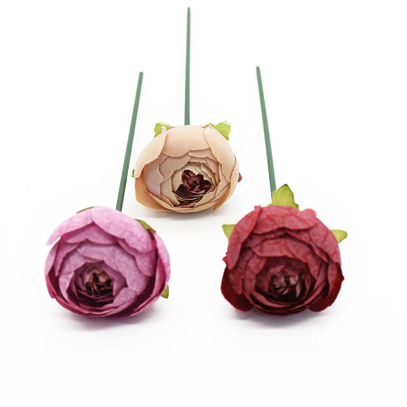 100pcs tea buds rose artificial flowers wedding home decoration accessories diy gifts box wrist crafts scrapbooking photo props free global shipping