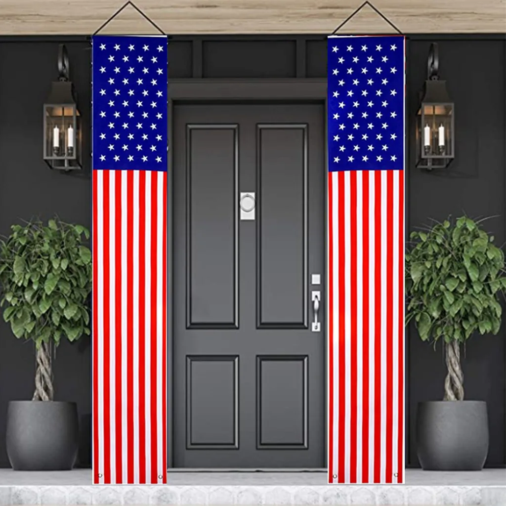 Патриотический Флаг США ветрозащитный баннер правительственный отряд дверные