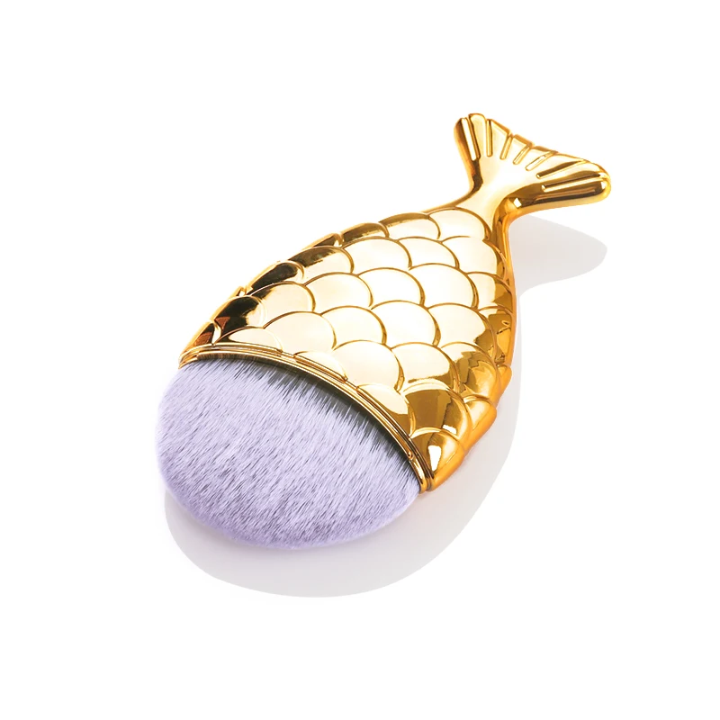 SAIANTTH Русалка основа Румяна Пудра кисть рыбий хвост искусственный инструмент для