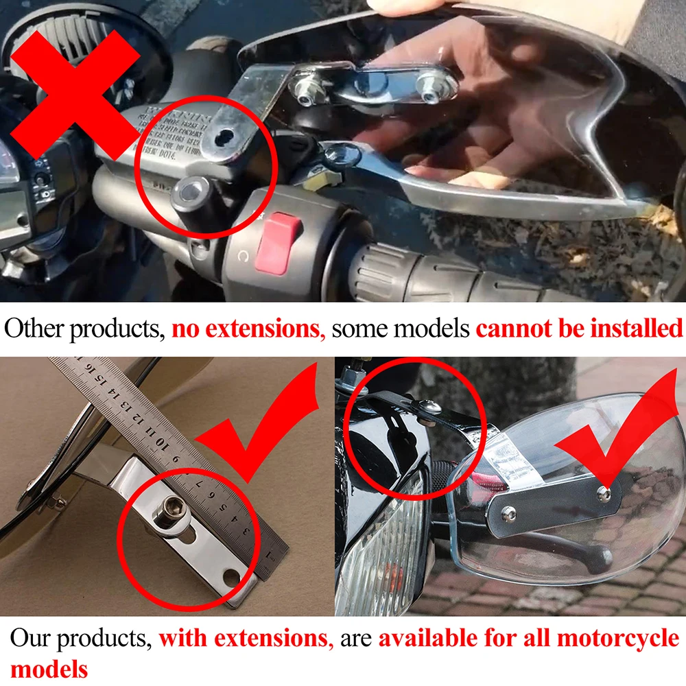 Universal Windshield Motorcycle Handguard Windscreen Cover For yamaha thundercat raptor 700 tenere road star majesty 400 | Автомобили и