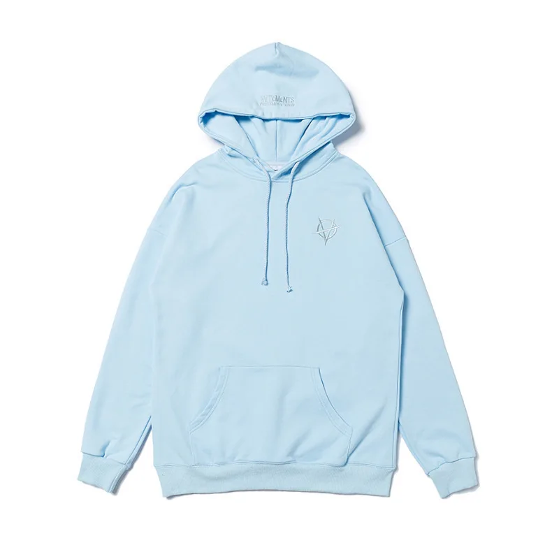 

Chao brand vetements Hoodie VTM wittmont high quality casual printed Light Blue Hoodie
