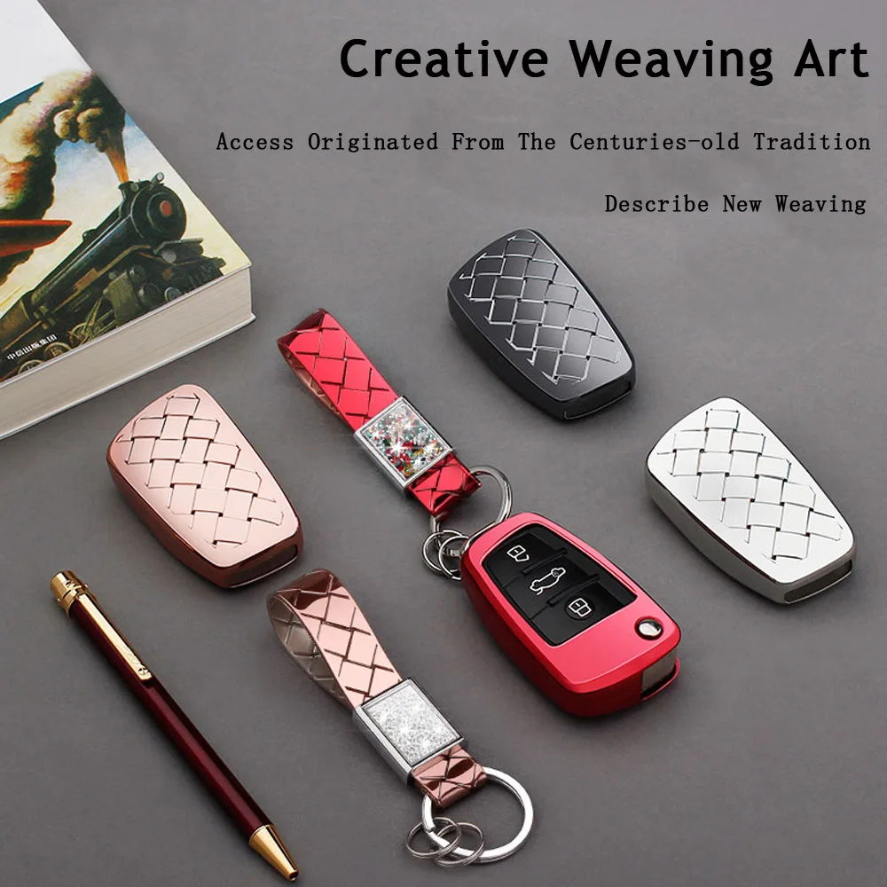 Складной 3 кнопки Автомобильный ключ кошелек сумка брелок для Audi R8 A1 A3 A5 A6 A7 A8 Q3 Q5 Q7