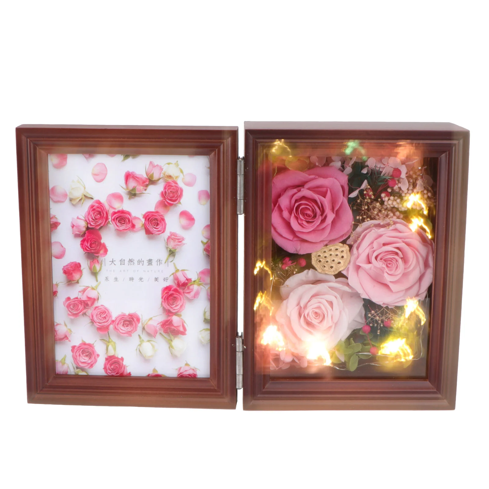 

1 шт., фоторамка с сушеными цветами, креативный держатель для новогодних фотографий, праздничный подарок (коричневый) z8