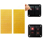 2 листа прозрачных наклеек на переключатель для автомобиля лодки грузовика инструмента Кулисный кнопочный переключатель панели декор, светодиодная подсветка 100 этикеток