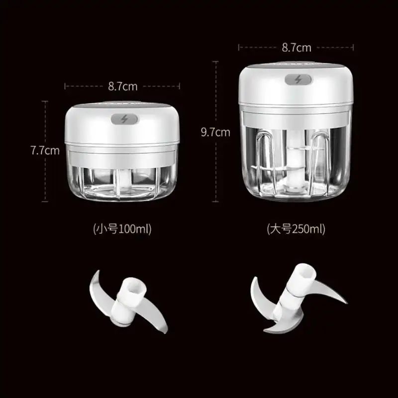 

100/250ml Mini USB Wireless Electric Garlic Masher Press Mincer Vegetable Chili Meat Grinder Food Chopper Kitchen Tools Dropship