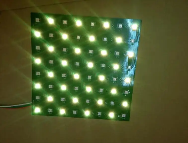WS2812 LED 5050 RGB 8x8 СВЕТОДИОДНЫЙ матричный Размер 16*16 см WS2812B 8*8 64 разрядсветодиодный