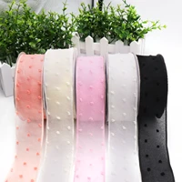 5yards 40mm organza satin ribbons for wedding christmas party decorations diy bow craft ribbons card gifts wrapping supplies