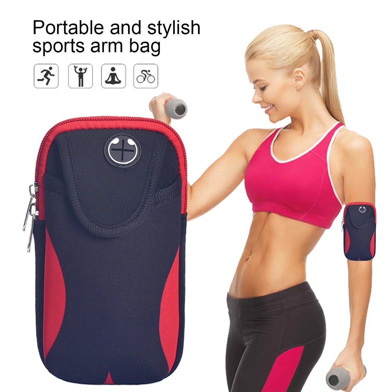 

Universal Running Armband Arm Cell Phone Holder Sports Armband for Running Fitness and Gym Workouts
