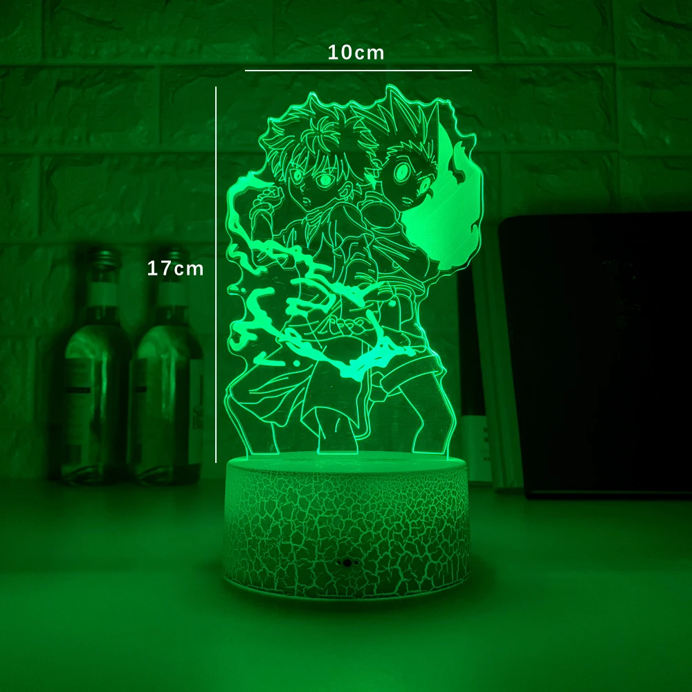 Gon and Killua 3d ночной светильник Аниме Охотник X охотник Светильник для детей декор