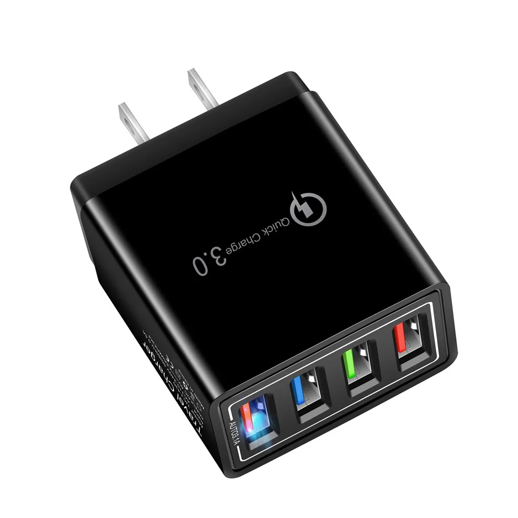 Сетевое зарядное устройство 4 порта быстрая зарядка Qc 3.0 usb-хаб адаптер питания 3.5a