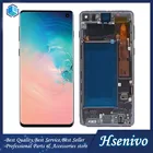 Сенсорный экран Hsenivo для Samsung Galaxy S10 S10, ЖК-дисплей с рамкой Super Amoled, сенсорный экран в сборе