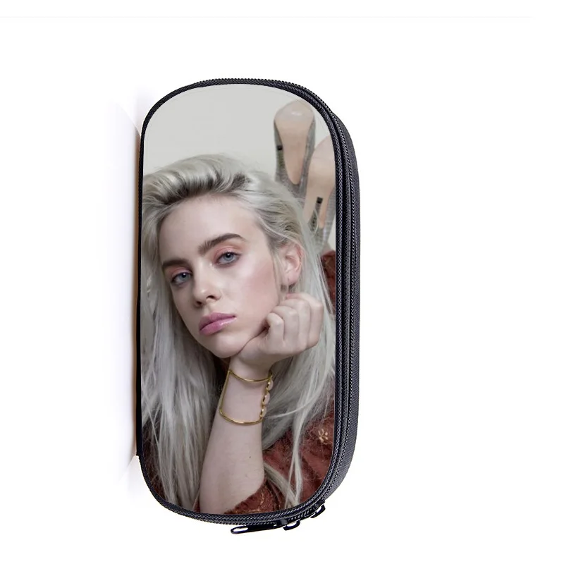 23 Billie Eilish чехол для карандашей, косметичка для женщин, косметичка billie elish, косметичка для девочек-подростков, пенал, школьный чехол, принадлежности - Цвет: 23