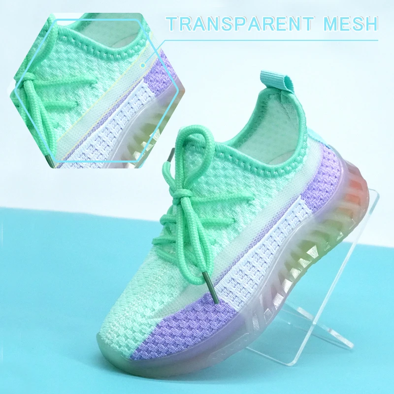 Zapatillas de correr para ni&ntilde;os, zapatos ligeros y transpirables, antideslizantes, informales, para caminar, deportivas para ni&ntilde;as-2