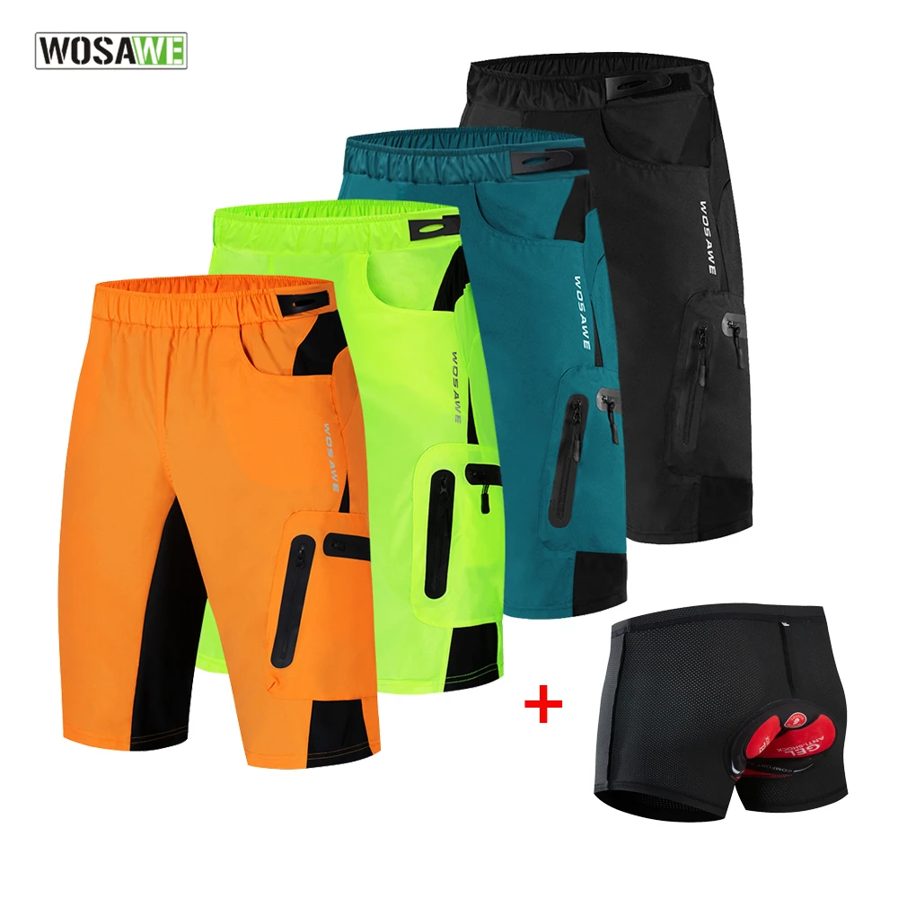 

Men's Cycling Baggy Shorts With 3D Gel Pad MTB Mountain Bike Short Pants Gel Padded Sport Cycling Underwear M-3XL