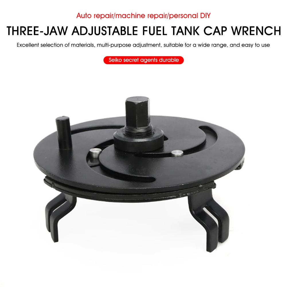 

Adjustable Fuel Tank Lid Wrench 3 Jaws Car Fuel Tank Cap Remover Tool Collar Removal Tool Pump Lock Ring Remover Accessories
