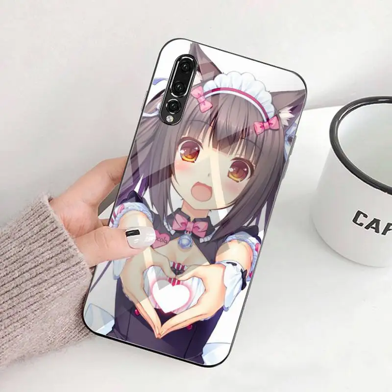 Nekopara Chocola Vanilla Cat Girl Phone Case Tempered Glass For Huawei P30 P20 P10 lite honor 7A 8X 9 10 mate 20 Pro | Мобильные