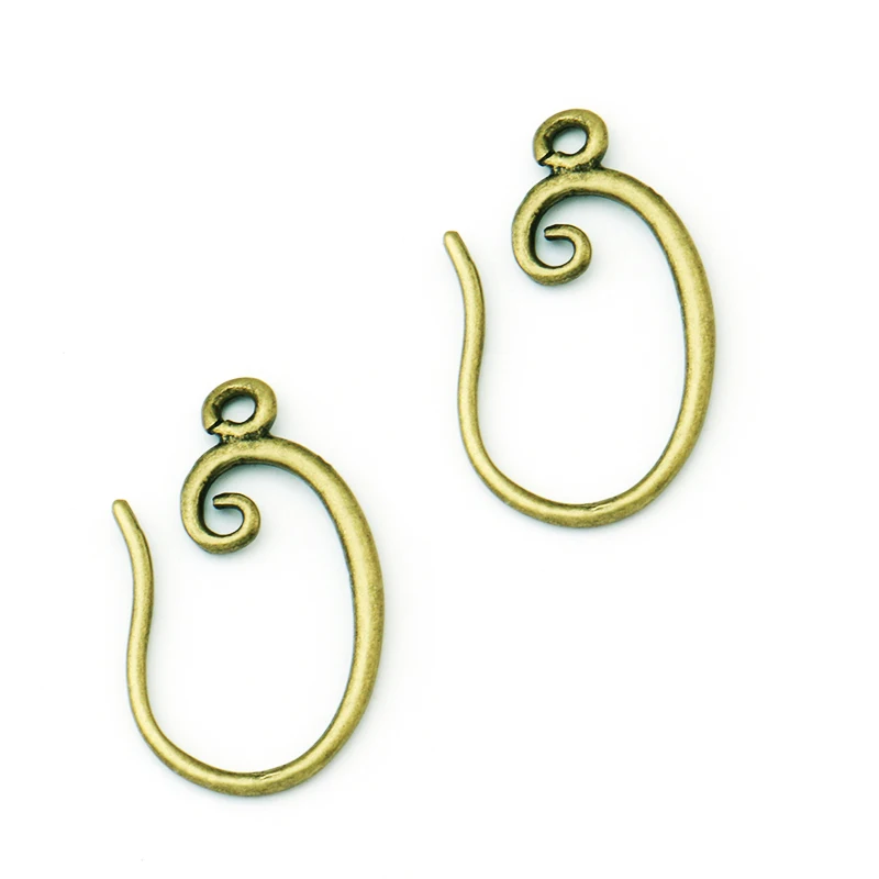 20pcs ( 10pair) 9x16/11x19mm Brass French Earring Hooks Wire Settings Jewelry Making Women's Fashion Earrings 2019
