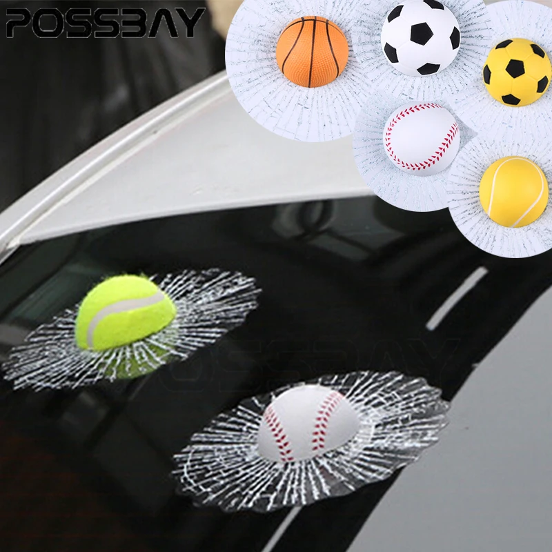 Наклейка на автомобиль 3D Гольф Футбол Баскетбол Теннис Бейсбол украшение кузов