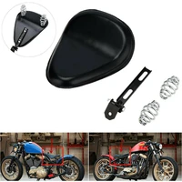 motorcycle seat cushion with spring bracket solo 3 for sportster 883 dyna bobber chopper black front seat mounting hardware
