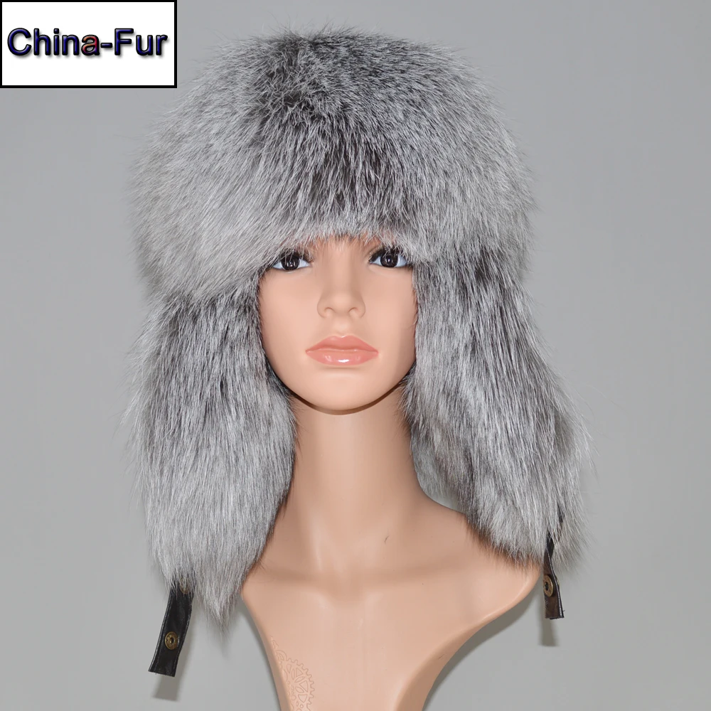 Новая зимняя шапка из натурального меха для женщин и мужчин лисий мех енота