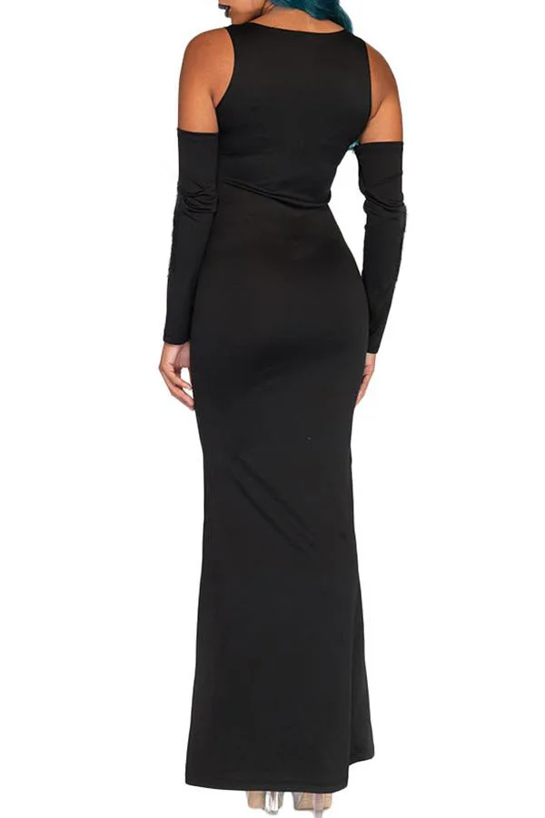 Череп русалка цифровая печать скелет Хэллоуин призрак ужас одежда невесты