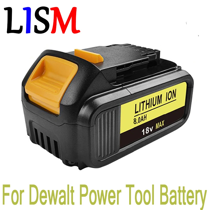 2020 оригинальный 8000mAh 18V для Dewalt Power Tool Battery DCB180 DCB181 DCB182 DCB201 DCB201-2 DCB200 DCB200-2 L30 |