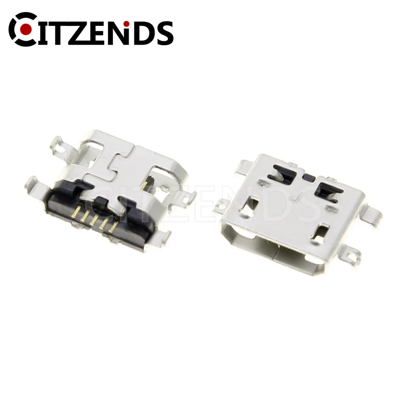 Разъем Micro USB 5 контактов 0 8 мм тип B с отверстием женский для телефона разъем