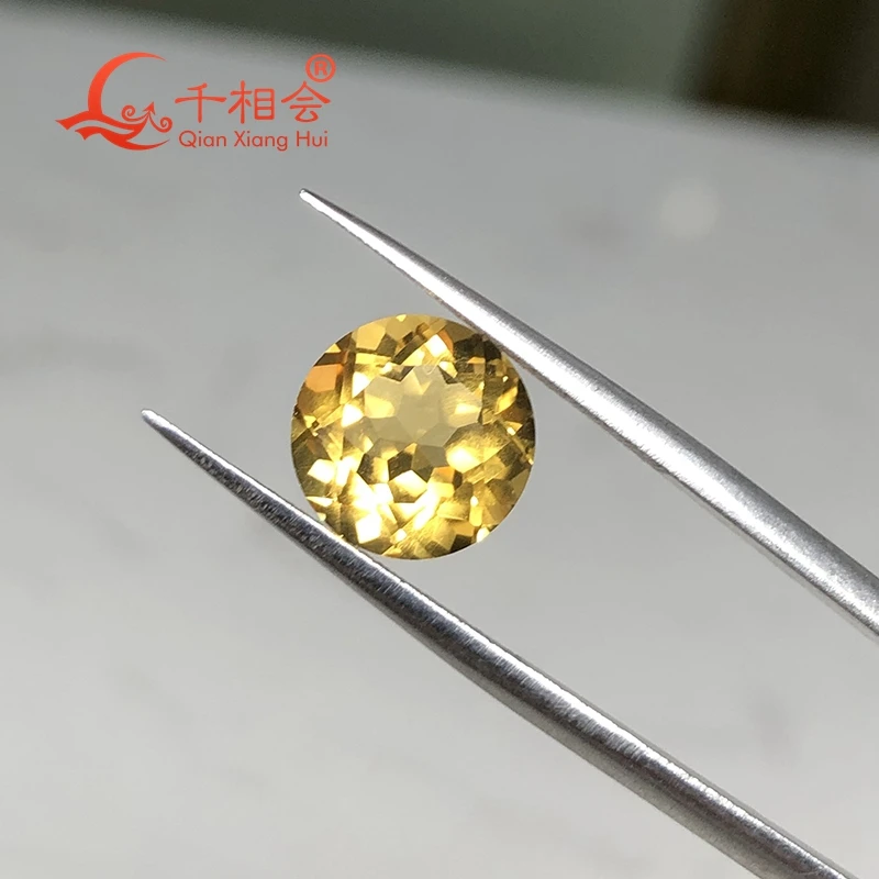 

Round shape natural cut beautiful natural citrine crystal gemstone