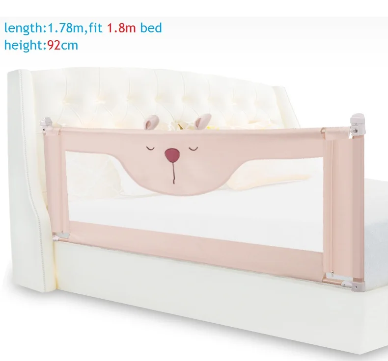 beige bear-1.8M От 1,2 м до 2,2 м портативная переносная кровать для путешествий детский манеж детская забор детская кровать с загородкой safeti Rails Защитная кровать забор детская ограждение - Цвет: beige bear-1.8M