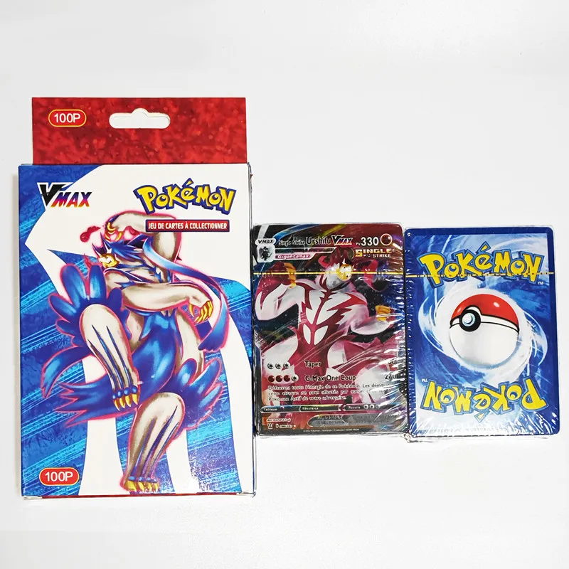 

100Pcs English/french Pokemon Cards Sword and Shield New Vmax Dracaufeu Pikachu Torgamord Victini Game Collection Toys