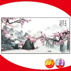 Наборы для вышивки крестом Dmc в китайском стиле, с изображением цветущей сливы, 11CT, хлопковая нить