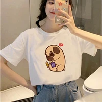 women t shirt top kawaii dog print tees korean fashion girls ladies female t shirts summer short sleeve unisex streetwear