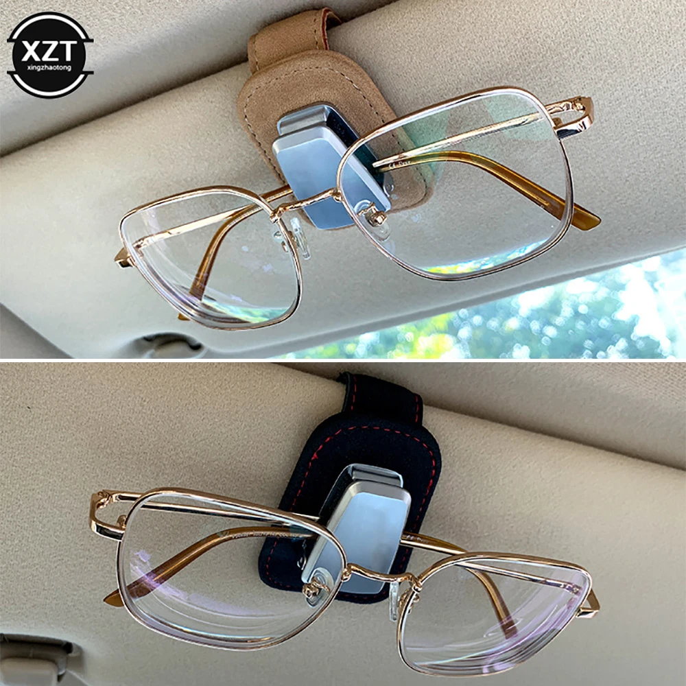 Car Sun Visor Sunglasses Holder Portable Car Glasses Cases Ticket Card Clamp For Mercedes benz A B R G Class GLK GLA w204 W251