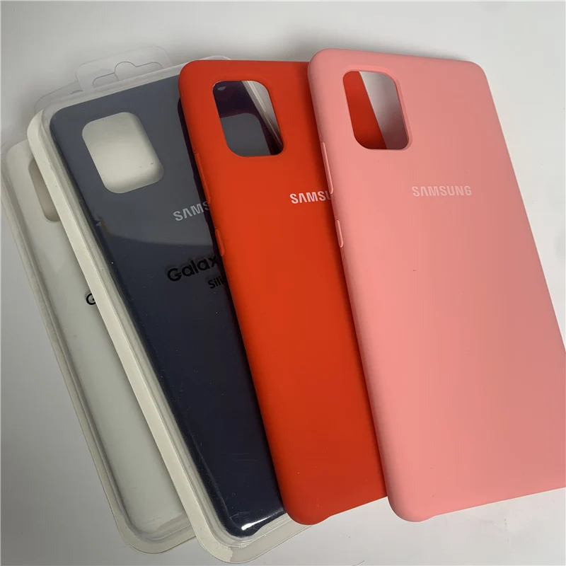 

100% Original Samsung Galaxy A71 5G Silicone Cover Protector Soft Silicone Case Silky Silicone Cover High Quality Phone Case