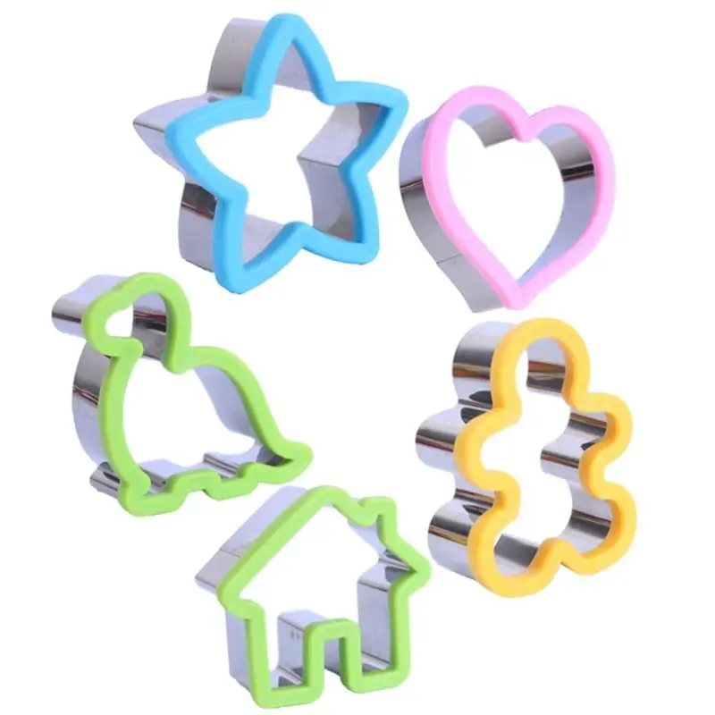 1 шт. случайный цвет Нержавеющая сталь сэндвич резак формы безопасный мультфильм