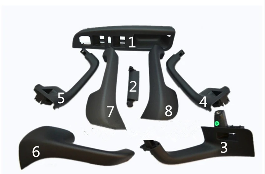 8 шт. 7 черный цвет комплект для внутренней дверной ручки VW Golf 5 GTi MK5 Jetta MK5|Набор