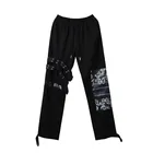 Джинсы-карго мужские прямые с принтом пейсли, винтажная уличная одежда, модные свободные готические брюки с соединением, с завышенной талией, в Корейском стиле