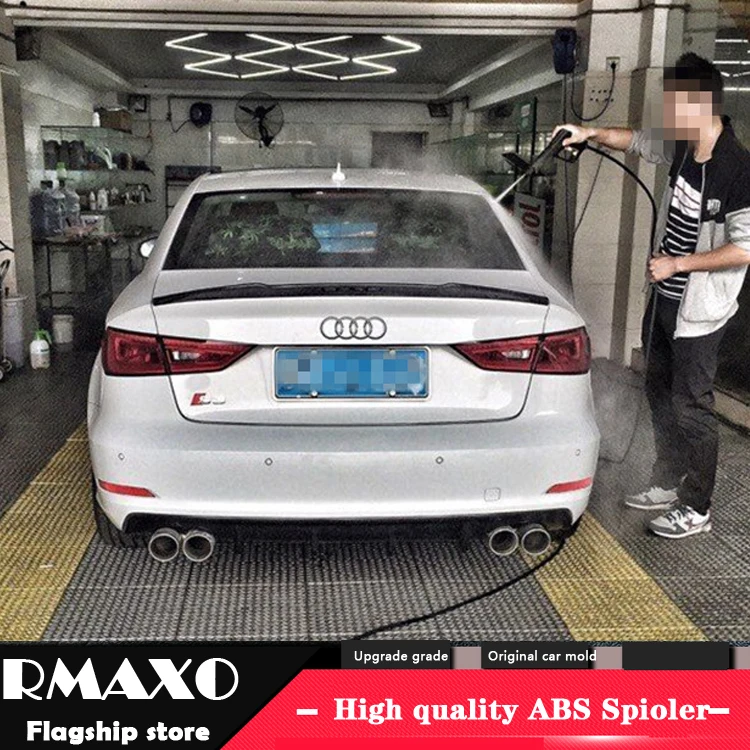 Спойлер для AUDI A3 2014 2016 высококачественный АБС пластик цветной задний