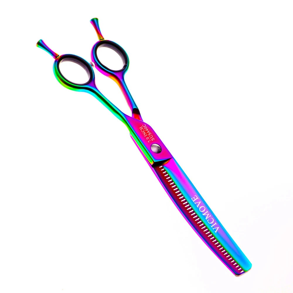 

7 Inch Professional Hairdressing Hair Scissors Curved Downward Thinning Scissors Salon Barber Shears 40 Teeth High Quality